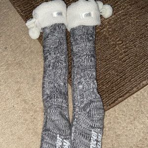 Tall fuzzy socks